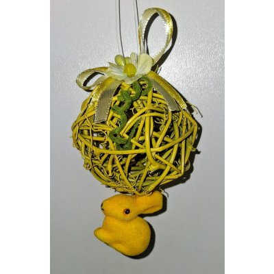 Velikonoční dekorace koule se zajíčkem závěsná 2797102 – Zboží Dáma