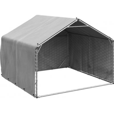 vidaXL Venkovní psí bouda s krytem 200 x 200 x 150 cm pozinkovaná ocel – Zboží Dáma