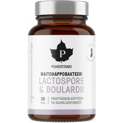 Puhdistamo Lactic Acid Bacteria Boulardii probiotika LactoSpore Lynside 30 kapslí – Hledejceny.cz
