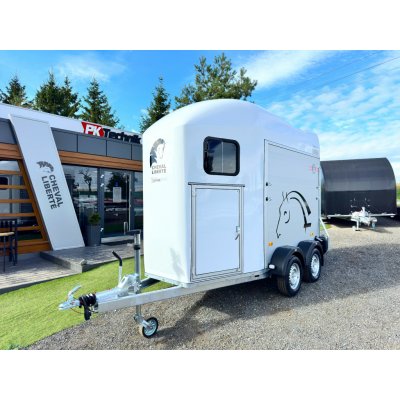 CHEVAL LIBERTE Přívěs pro koně ORIGINS ONE ALU, BÍLÝ, sedlovna – Sleviste.cz