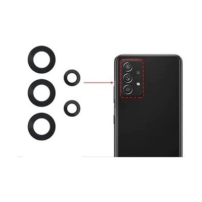 Sklíčko zadní kamery Samsung A526, A525 Galaxy A52 5G, A52 4G - bez rámečku – Sleviste.cz