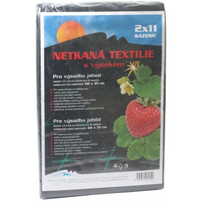 Neotex netkaná textilie výsek jahody 1,6 x 4,2 m 45 g/m² černá – Zboží Dáma