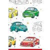 Ubrusy Pol-Mak Papírový ubrus Cartoon Cars 120x180 cm OD01 OG P 037101