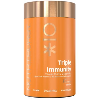 Nutriburst Premium Triple Immunity gumídci s vitamíny a zinkem 60 ks lesní ovoce – Hledejceny.cz
