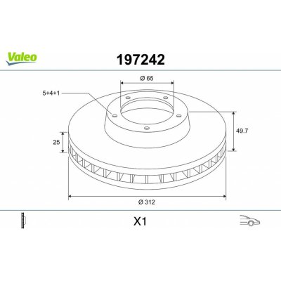 Brzdový kotouč VALEO 197242 – Hledejceny.cz