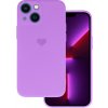 Pouzdro a kryt na mobilní telefon Apple Vennus Silikonové se srdcem Iphone 14 Plus design 1 fialové