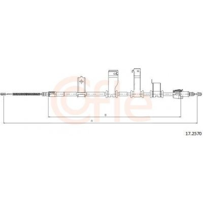 Tažné lanko, parkovací brzda COFLE 17.2570 | Zboží Auto