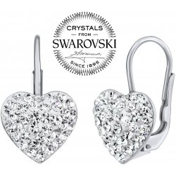 Silvego náušnice srdce se Swarovski krystaly B36011 od 990 Kč - Heureka.cz