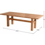 Hartman Zahradní Jídelní Stůl Sophie Yasmani Teak 240 x 100 cm – Hledejceny.cz