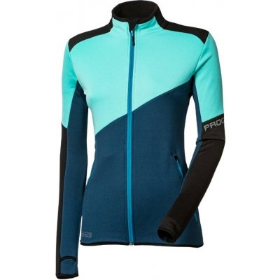 Progress TERRITORIA dámská funkční sportovní mikina černá/mint/modrozelená – Zboží Dáma