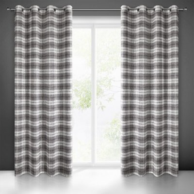 Takoy Závěs KELLI z poloprůhledného etamínu v kostkovaném vzoru-HF-386905 | 140 x 250 cm – Hledejceny.cz