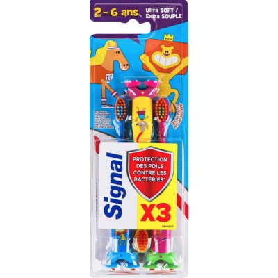 Signal Kids Ultra Soft 2-6 let zubní kartáček 3 ks – Zboží Mobilmania