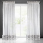 Takoy Záclona RAJA s nadýchanou nití a volány-HF-333867 | 140 x 270 cm – Hledejceny.cz