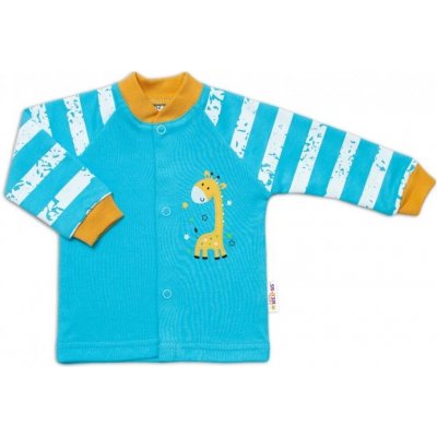 Baby Nellys Bavlněná košilka Giraffe tyrkysová – Zboží Dáma
