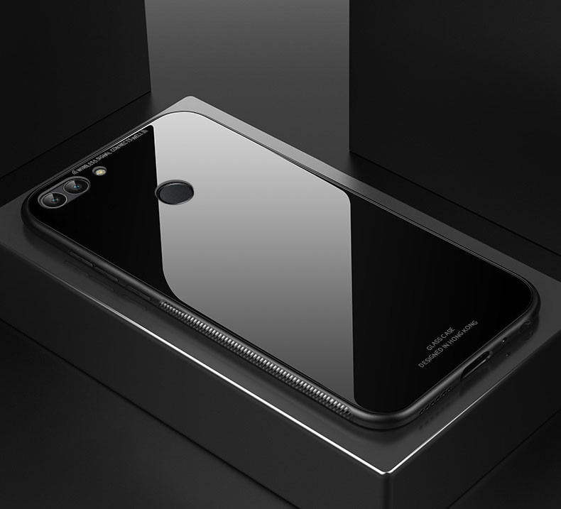 Pouzdro Obal na Xiaomi Mi 8 lite-skleněný, černé