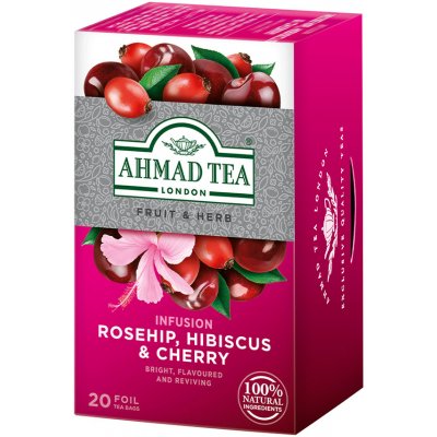 Ahmad Tea Rosehip Hibiscus and Cherry tea alupack 20 sáčků – Zbozi.Blesk.cz