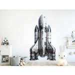 Nalepte.cz samolepka na zeď arch, rozměry Vesmírná raketa, rozměry 59 x 100 cm – Zboží Dáma