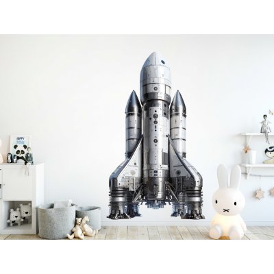 Nalepte.cz samolepka na zeď arch, rozměry Vesmírná raketa, rozměry 59 x 100 cm – Zboží Dáma