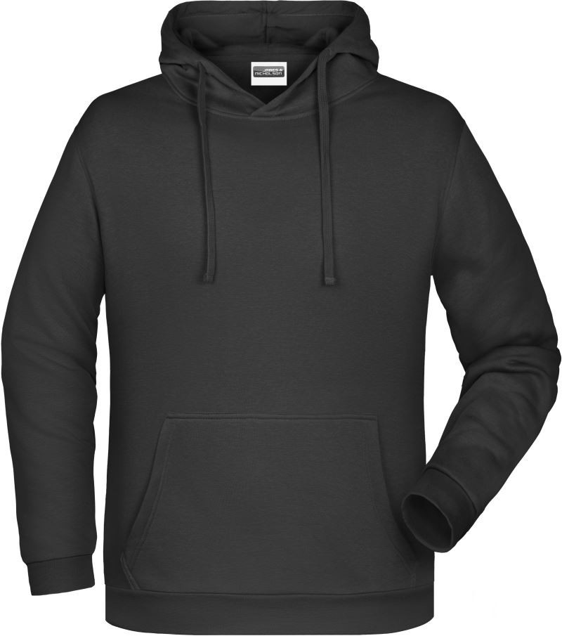 JAMES & NICHOLSON Basic Hoody JN796 Černá