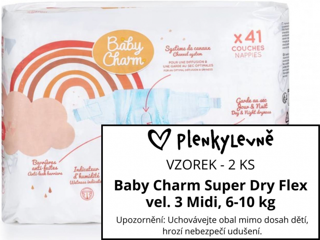 Baby Charm Super Dry Flex 3 Midi 6-10 kg 2 ks
