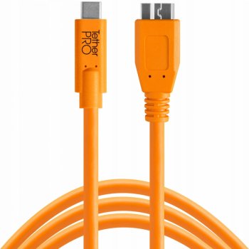 Tether Tools CUC3315-ORG USB-C na 3.0 Micro-B, 4,6m, oranžový