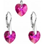 Pavona Sada šperků s krystaly Swarovski náušnice a přívěsek růžová srdce 39003.4 – Zboží Dáma