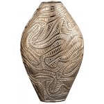 Dekorační zlatá váza s ornamenty 18 x 9 x 26,5 cm – Hledejceny.cz