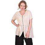 Sanu Babu propínací halena s krátkým rukávem a kapsami slonově bílá – Zboží Dáma