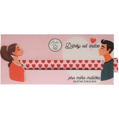 Bohemia Gifts Dárková interaktivní čokoláda od srdce pro zamilované 100 g