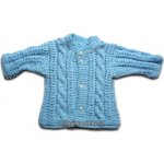ručně pletený svetr světle modrý s copy – Hledejceny.cz