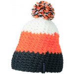 CROECHETED CAP WITH POMPON MB7940 s kulich em uhlíková šedá/oranžová/bílá – Hledejceny.cz