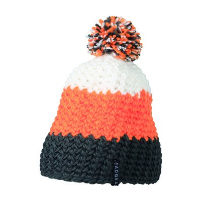 CROECHETED CAP WITH POMPON MB7940 s kulich em uhlíková šedá/oranžová/bílá – Hledejceny.cz