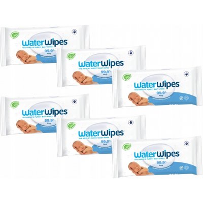 WATERWIPES Vlhčené obrousky bez obsahu plastů 6 x 60 ks