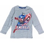 Cottonland tričko AVENGERS kapitán Amerika v akci dlouhý rukáv šedá šedá – Zboží Dáma
