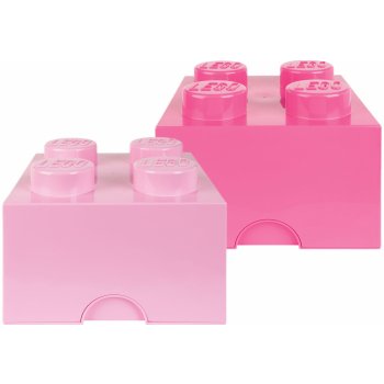 LEGO® Úložný box 2 kusy 24,7 x 24,8 x 18 cm lila fialová