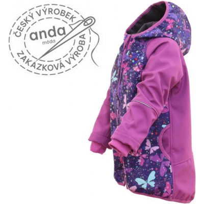 Softshellová bunda s fleecem motýlci – Zboží Dáma