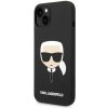 Pouzdro a kryt na mobilní telefon Apple Pouzdro Karl Lagerfeld iPhone 14 Plus Silicone Karl`s Head Magsafe černé