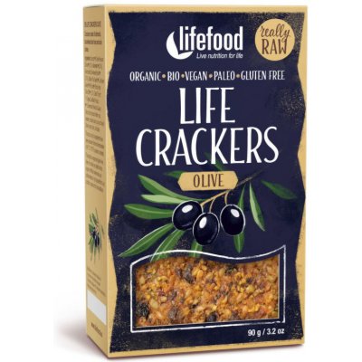 LifeFood Life Crackers Olivové RAW BIO 90 g