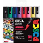 Uni Posca PC-5M 1,8 sada 8 ks mix základních barev – Zboží Živě