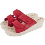 Vlnka dámské gelové nazouváky na klínku Milena červená – Hledejceny.cz