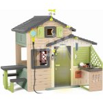 Smoby Domeček Přátel ekologický se zahradní sprchou v natur hnědých barvách Friends House Evo Playhouse Green – Zboží Dáma