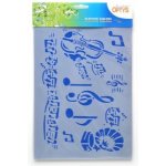 Plastová šablona 20 x 30 cm Notová kombinovaná – Sleviste.cz