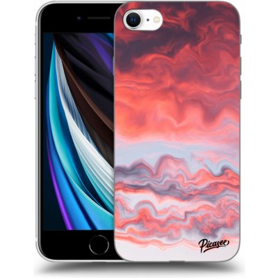 Pouzdro Picasee silikonové Apple iPhone SE 2020 - Sunset černé