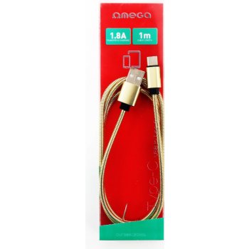 Omega OUFBB6LBOXGL Lightning - USB, 1,8A, 1m, zlatý