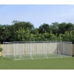 vidaXL Venkovní psí kotec stříbrný 800 x 400 x 200 cm pozinkovaná ocel [3190463] – Zboží Dáma