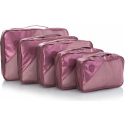 Heys Metallic Packing Cube Burgundy 5 kusů