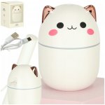 Humidifier Aroma difuzér Kočka bílý 300 ml – Zboží Dáma