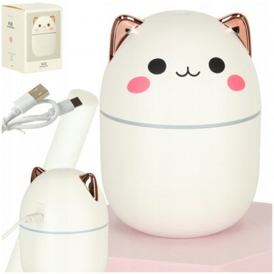 Humidifier Aroma difuzér Kočka bílý 300 ml – Zboží Dáma