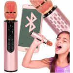 KIK KX3382 Karaoke Bluetooth mikrofon 2000mAh růžový – Sleviste.cz