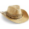 Klobouk Beechfield Ručně vyráběný slaměný kovbojský klobouk přírodní